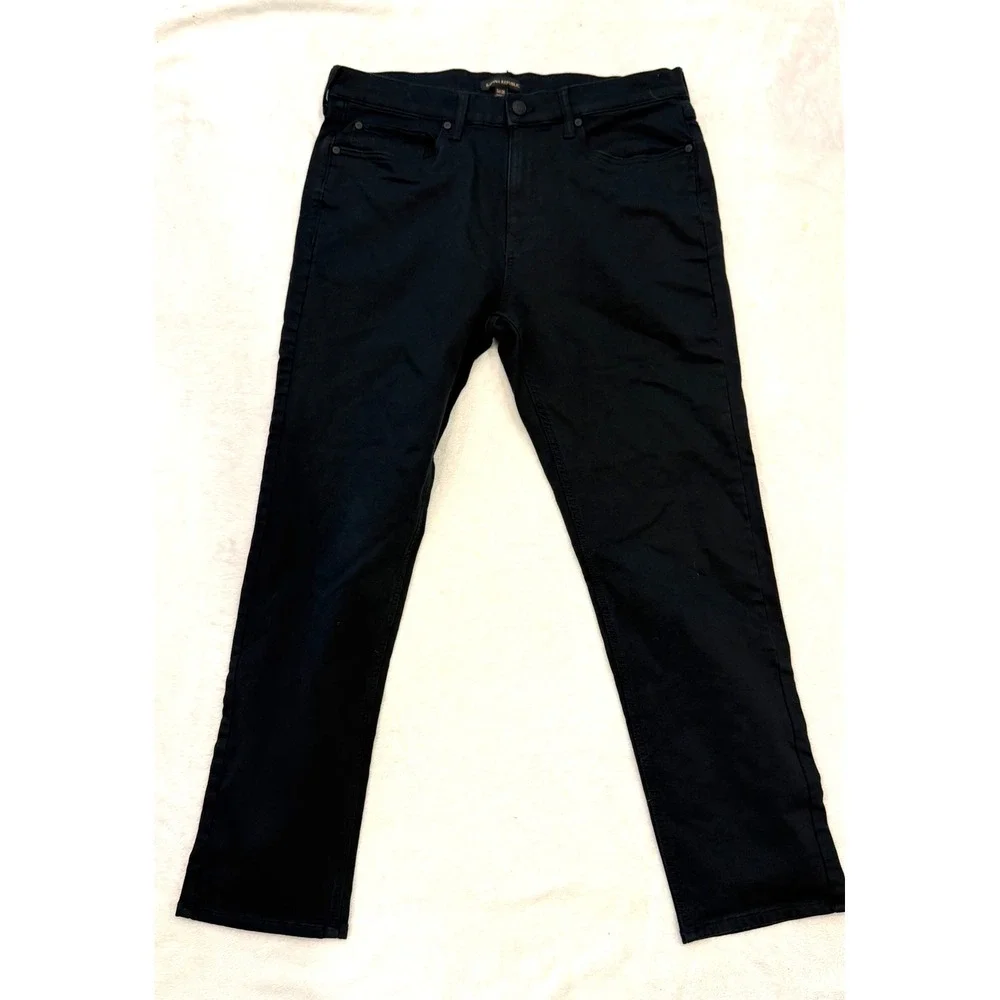 Banana Republic Mens Traveler‎ Pants 34x30 Black Slim Straight Chino 1620338